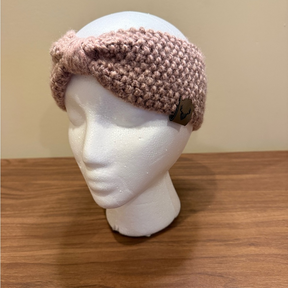 Handmade Blush Heather Knit Headband